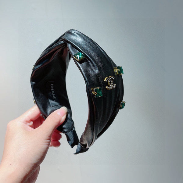 BLACK LAMBSKIN HAIRBAND 427314