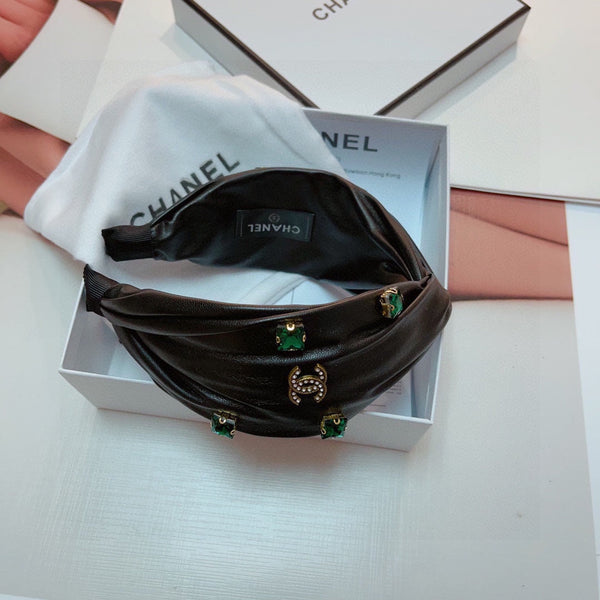 BLACK LAMBSKIN HAIRBAND 427314