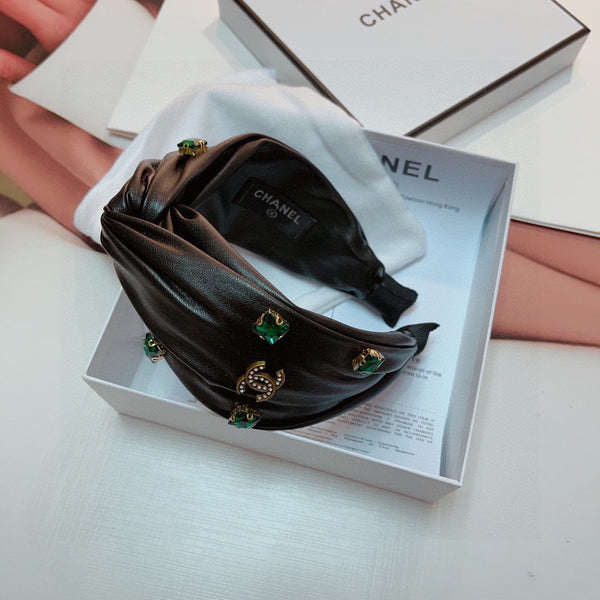 BLACK LAMBSKIN HAIRBAND 427314