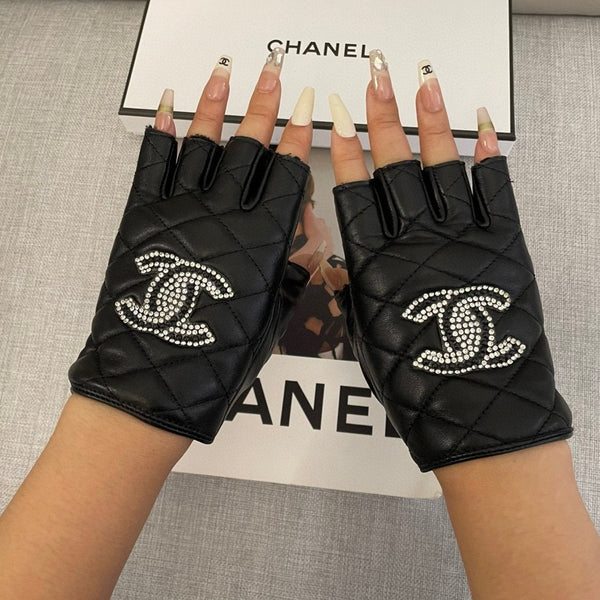 GUANTI SENZA FIGURA IN PELLE DI MONTONE NERA 463851