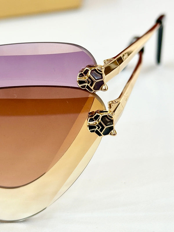 PANTHÈRE RIMLESS TRIANGLE FRAME SUNGLASSES  570457 IN METAL