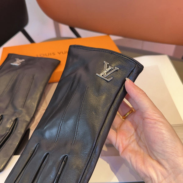 GUANTI LV IN PELLE DI AGNELLO NERA 462373