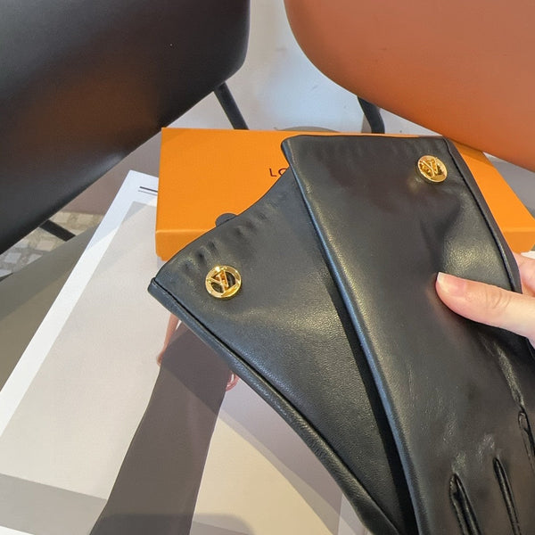 GUANTI LV IN PELLE DI AGNELLO NERA 463910