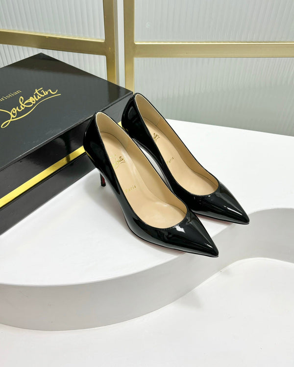 Cl Kate Pump Black Beige Patent Calfskin