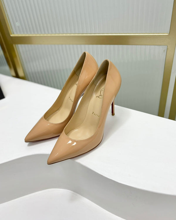Cl Kate Pump Beige Red Patent Calfskin