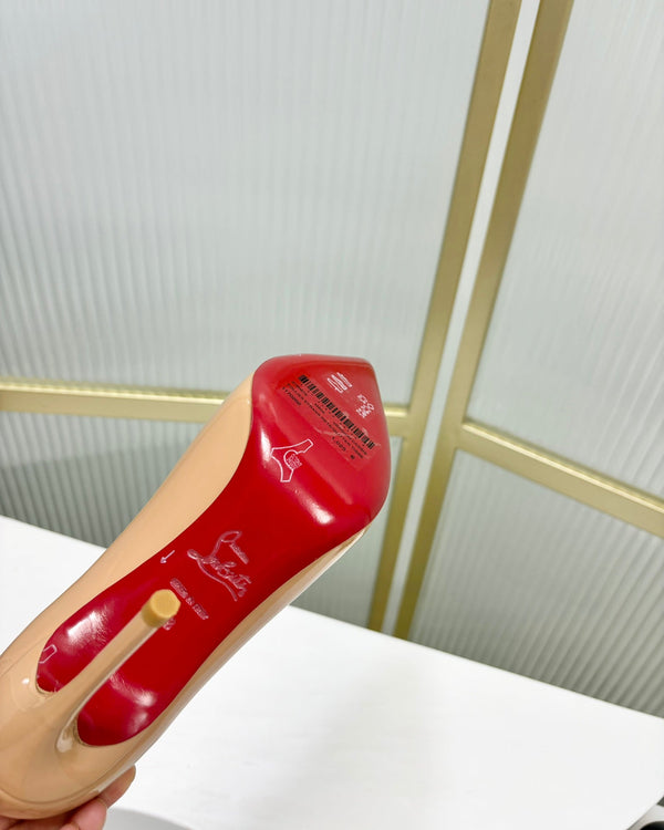 Cl Kate Pump Beige Red Patent Calfskin