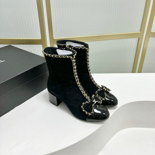 CC Ankle Boot 65 Black Suede Leather Strap