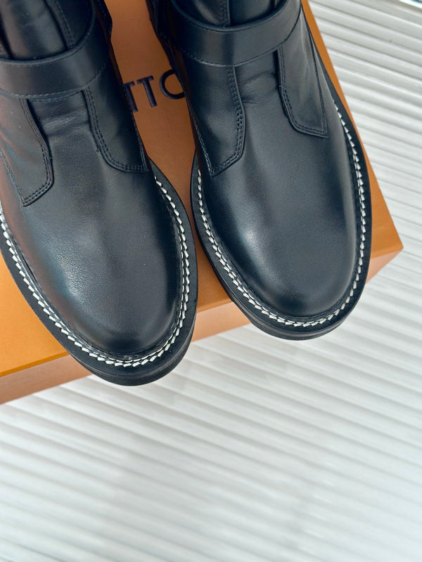 LV Beaubourg Ankle Boot 30mm Black Calfskin