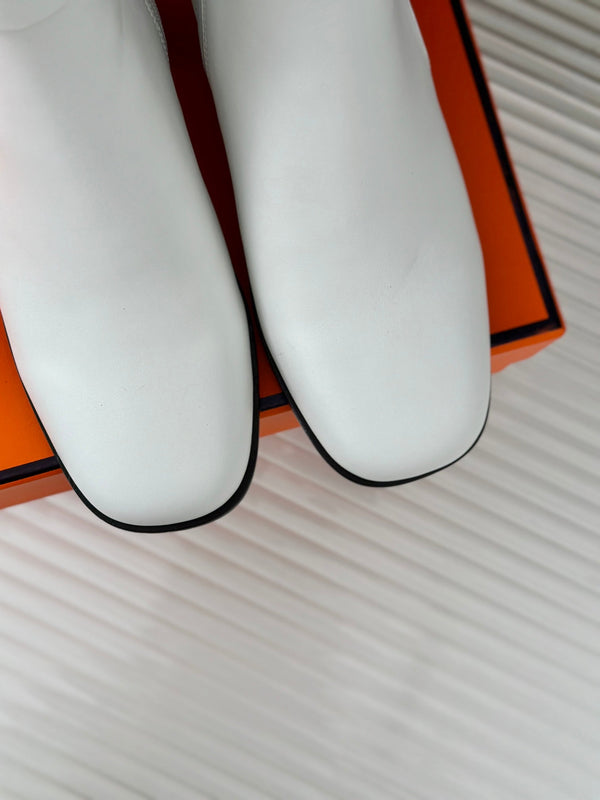 stivaletto jill 60 in pelle di vitello bianca