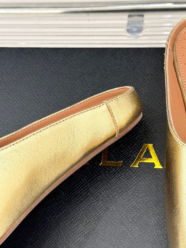 Alaia Slipper Gold Calfskin 293189