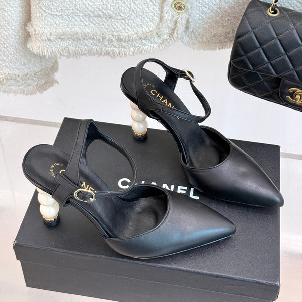 CC 25 Slingback Black Lambskin 308653