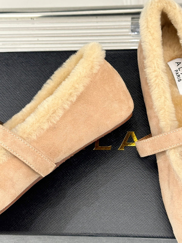 Alaia 25WF Mary Jane light beige suede wool 472220