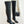 Chanel 25 Double C Giant Pearl Heel Long Boot Black White Sheepskin 465413