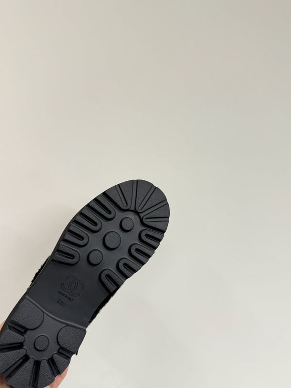 CC 25ss Martin Snow Boots Black Cowhide & Lambswool 417821