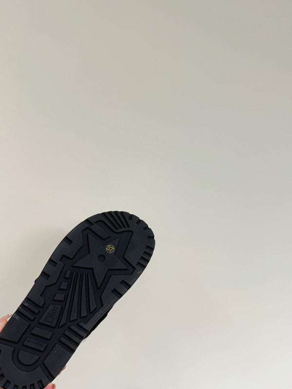 Dioract Slide In Black Suede And Wool Fleece Lining 109875