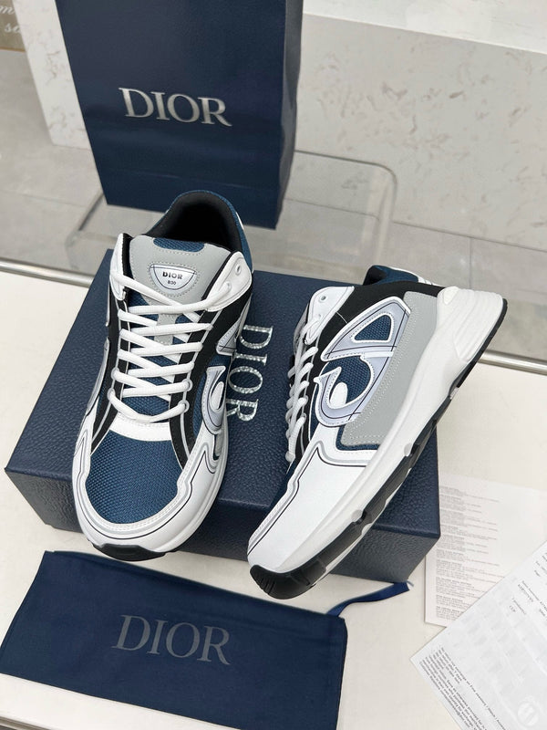 CD B30 SNEAKER AEGEAN AND WHITE MESH FABRIC