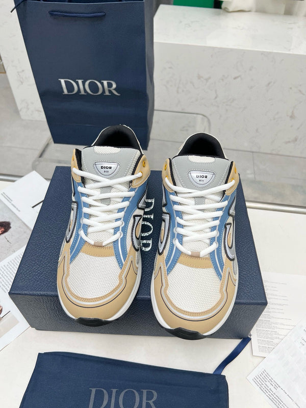 CD B30 SNEAKER WHITE AND FLAX MESH FABRIC