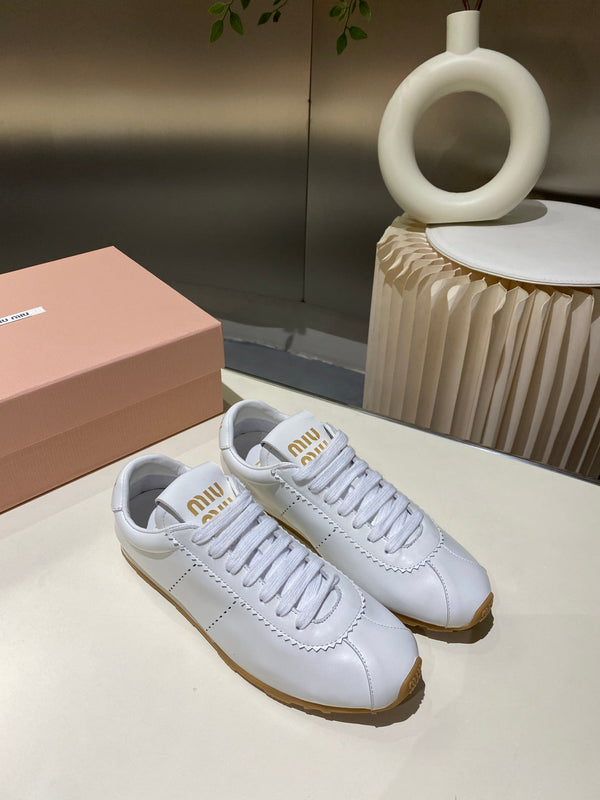 Miu Sneakers White Lambskin