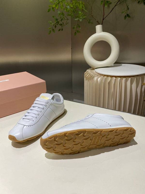 Miu Sneakers White Lambskin