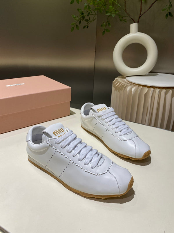 Miu Sneakers White Lambskin