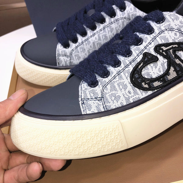 CD B33 SNEAKERS DENIM AND WHITE JACQUARD