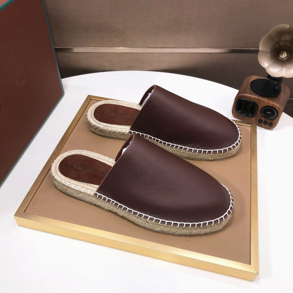 LP SEASIDE WALK MULE CHOCOLATE CALFSKIN