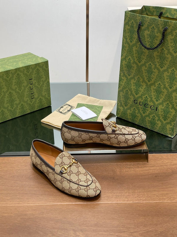 GG JORDAAN LOAFER LIGHT BROWN WOVEN FABRIC