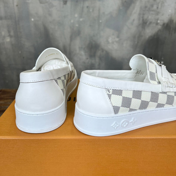 LV LOAFER BEIGE CREAM DAMIER CALFSKIN