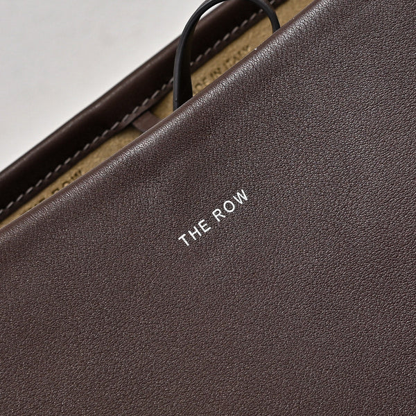 The Row N/S Park Tote 30cm Chocolate Leather