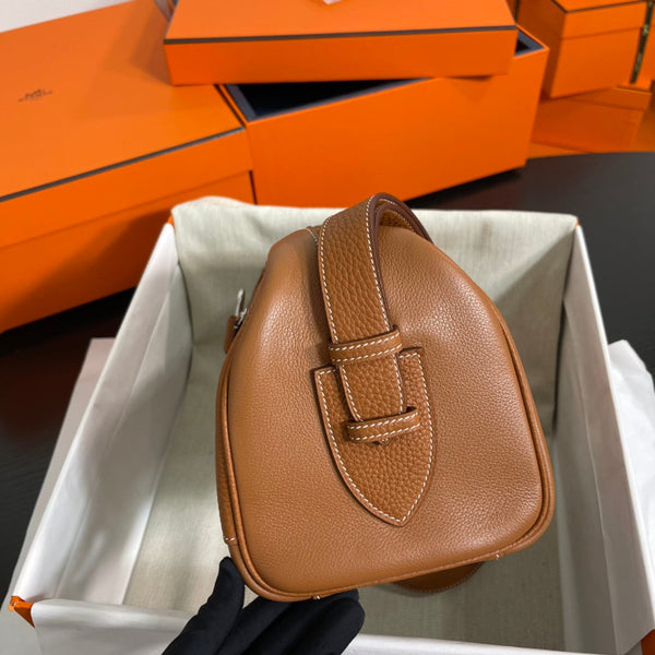 BOSTON NOUVEAU ON BOBY 29 SHOULDER BAG IN BRONZE BROWN CALFSKIN