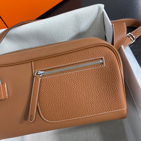 BOSTON NOUVEAU ON BOBY 29 SHOULDER BAG IN BRONZE BROWN CALFSKIN