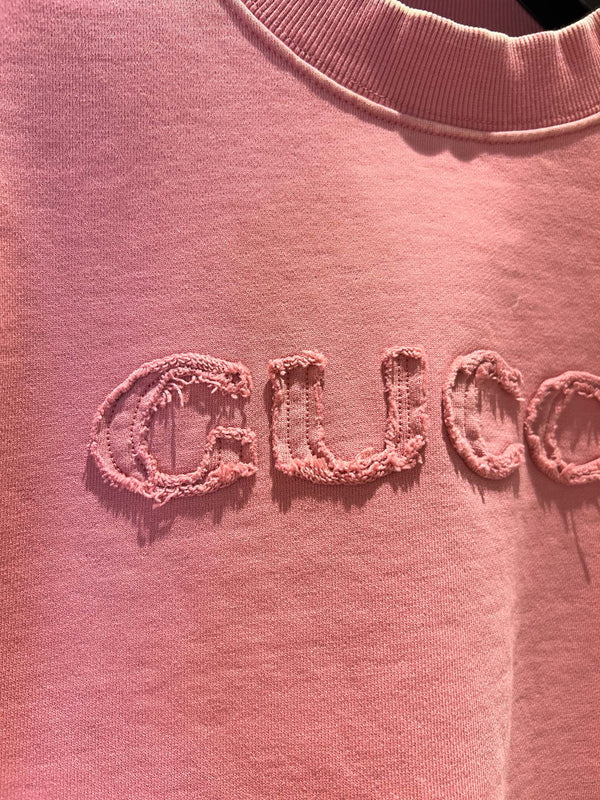 Gucci 2025 Patch Sweatshirt Pink Cotton