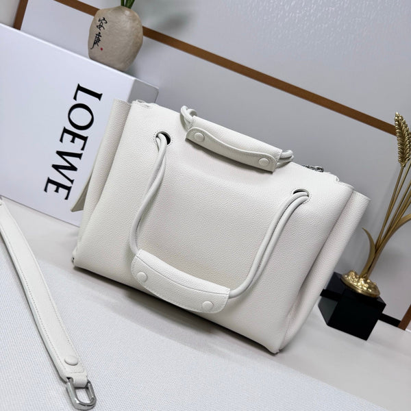 Loewe Madrid Bag 33cm White Grain Cowhide