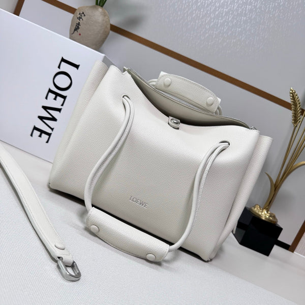 Loewe Madrid Bag 33cm White Grain Cowhide