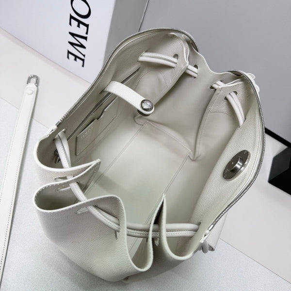 Loewe Madrid Bag 33cm White Grain Cowhide