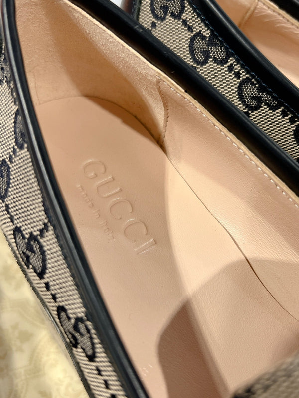 GG HORSEBIT PLATFORM LOAFER BLACK CALFSKIN