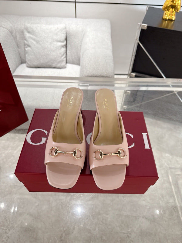 GC Horsebit Slide Pink Cowhide 292402