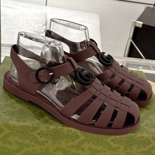 GC 25 Black Double G Sandal bordeaux Rubber 292436
