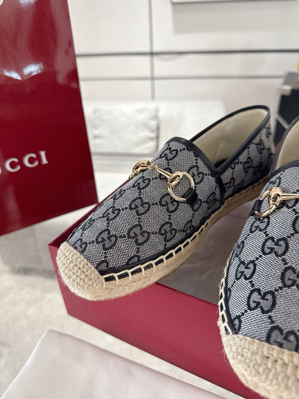 GC 2025 Espadrille With Horsebit Black Canvas 292456