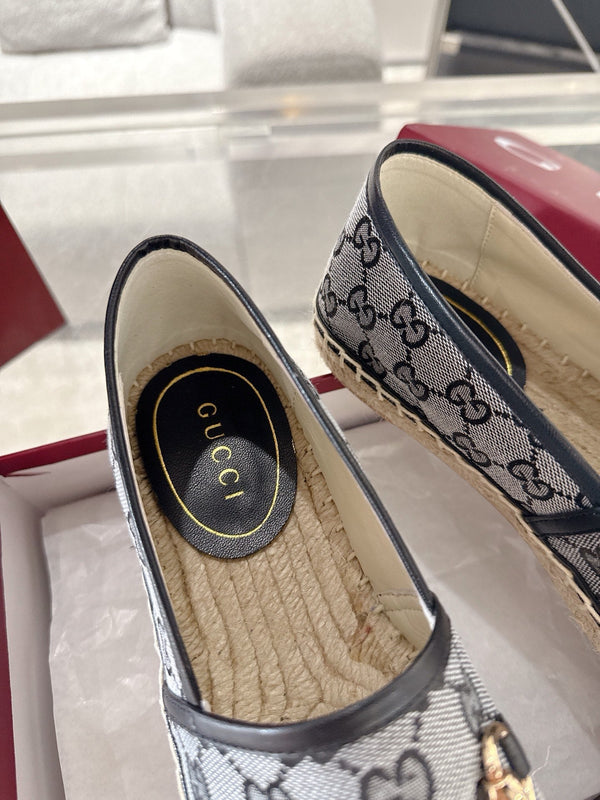 GC 2025 Espadrille With Horsebit Black Canvas 292456