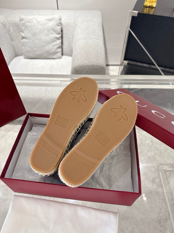 GC 2025 Espadrille With Horsebit Black Canvas 292456