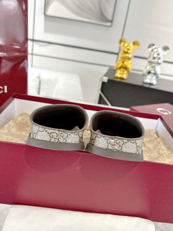 GC 25 Horsebit Mule Beige Ebony Monogram Canvas