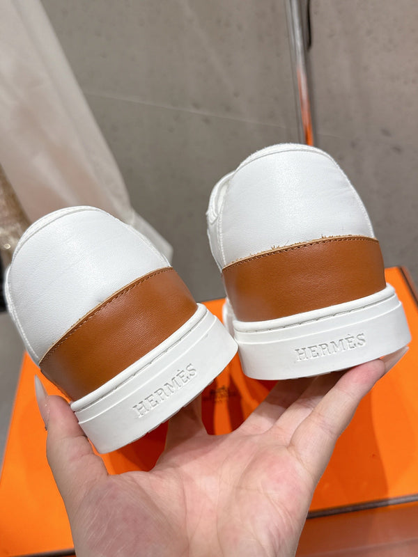 HM Get Sneaker White mix Caramel Cowhide 204756