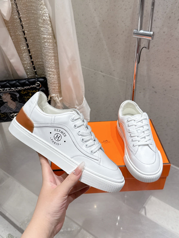 HM Get Sneaker White mix Caramel Cowhide 204756