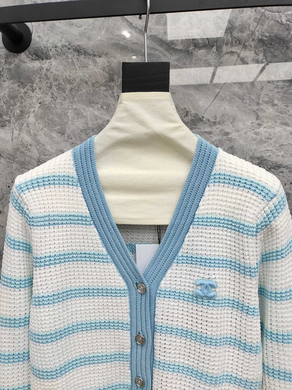 CC 25 Long Sleeve Striped Cardigan Tencel 283779