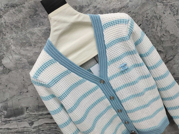 CC 25 Long Sleeve Striped Cardigan Tencel 283779