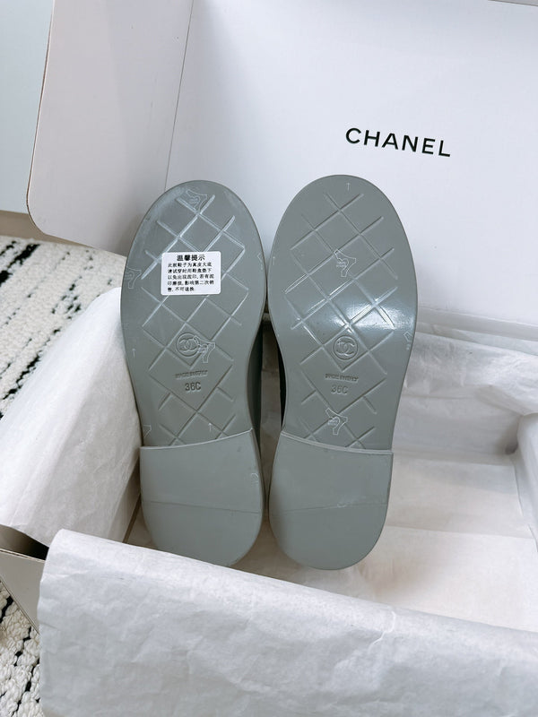 CC Moccasins 25mm In Grey Lambskin 144651