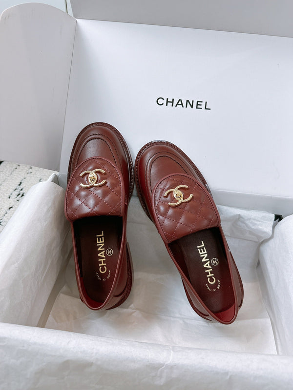CC Moccasins 25mm In Burgundy Lambskin 144653