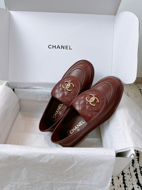CC Moccasins 25mm In Burgundy Lambskin 144653