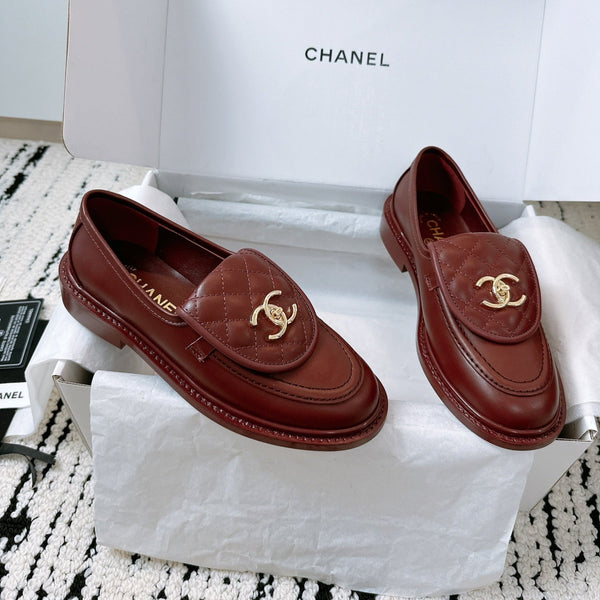 CC Moccasins 25mm In Burgundy Lambskin 144653